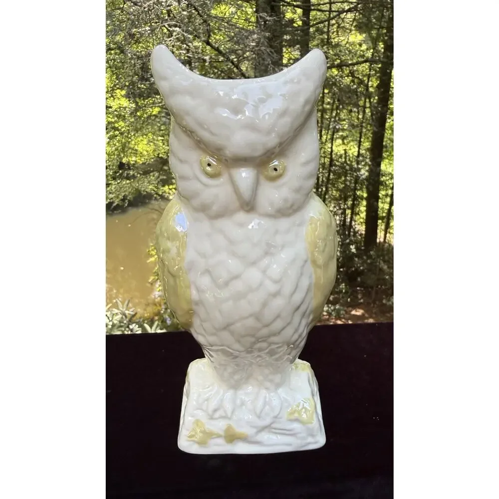 Vintage Belleek Owl Succulent Vase Ireland Early 6th Mark 1960’s Rare